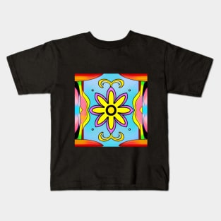 Psychedelic Flower 4 | AI Generated design by @remlorart T-Shirt Kids T-Shirt